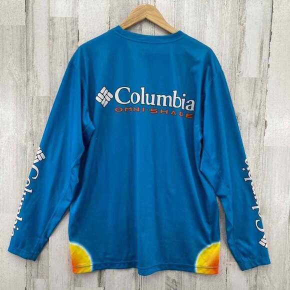 Columbia Omni-Shade Shirt Mens XL Blue Polyester‎ Highroad - Picture 5 of 10